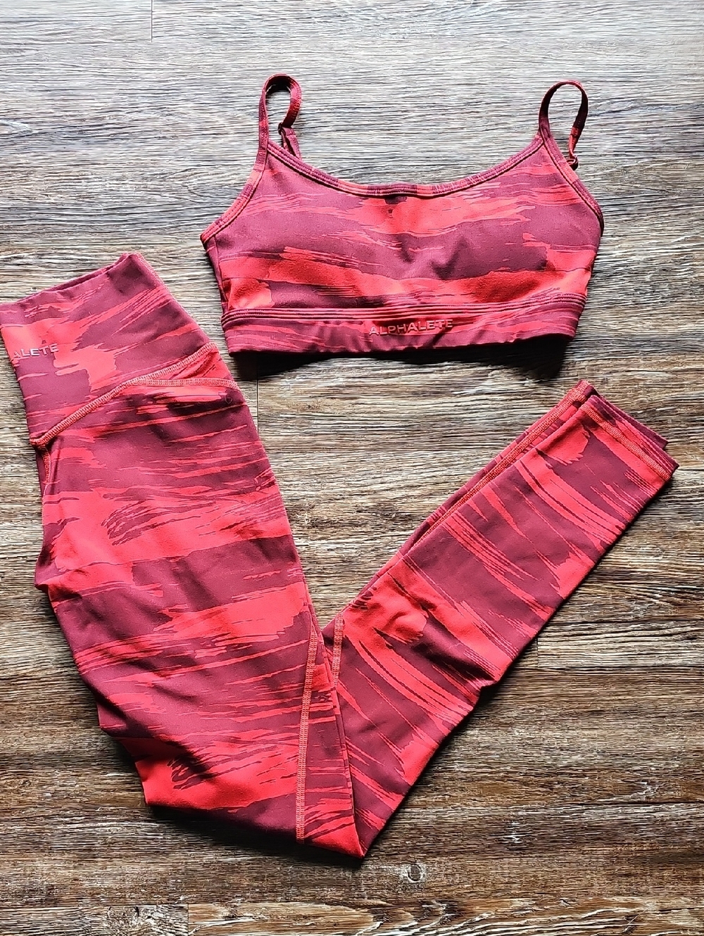Alphalete Infrared Camo Surface Wrap Legging + Limitless Sports Bra